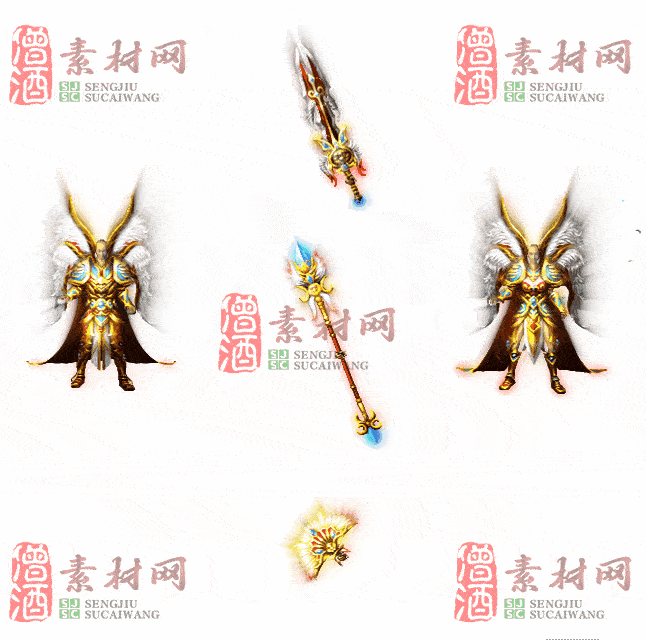 精品三职业男女剑甲套装0318A：13-2