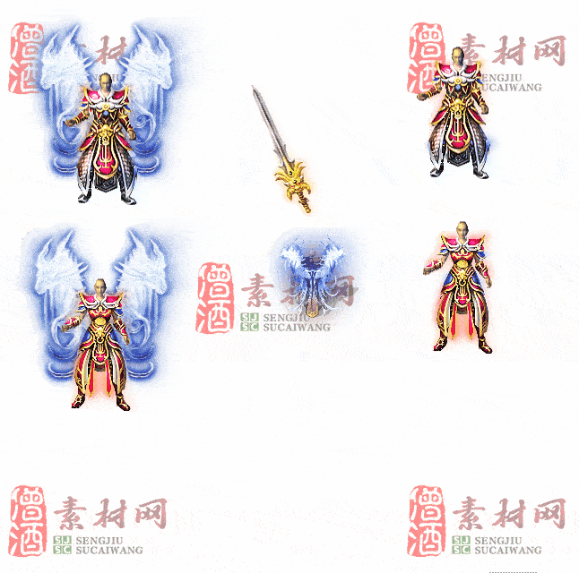 精品三职业男女剑甲套装0318A：16-2