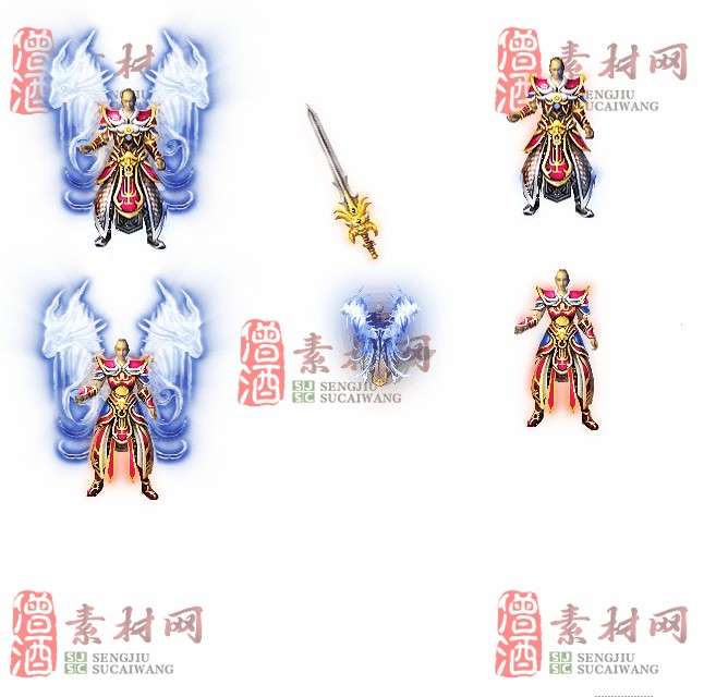 精品三职业男女剑甲套装0318A：16-1