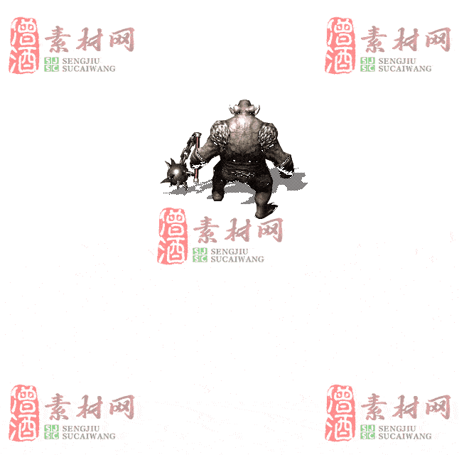 免费怪物素材：2403319-1白野猪-2
