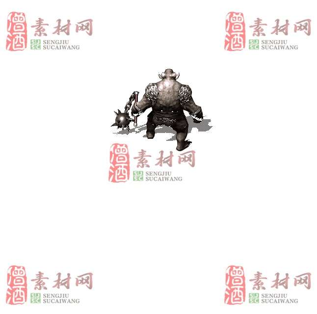 免费怪物素材：2403319-1白野猪-1
