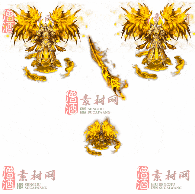 精品男女剑甲套装素材0321B：16-2