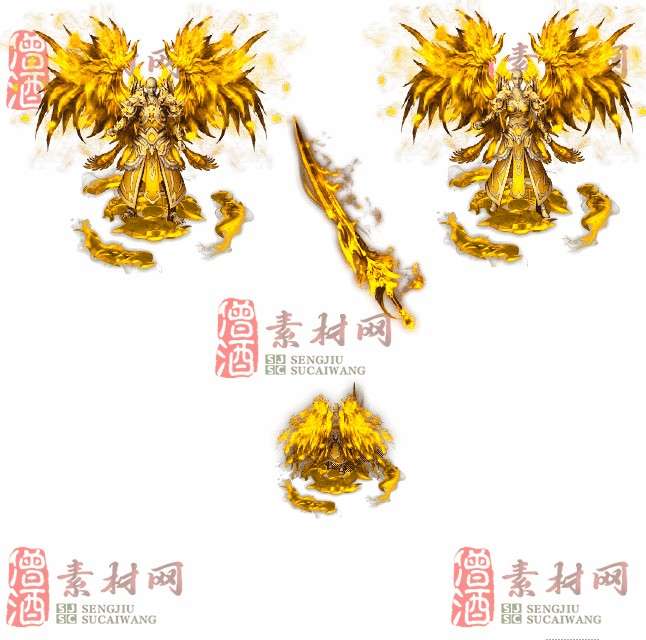 精品男女剑甲套装素材0321B：16-1