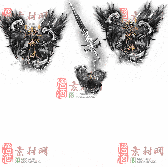 精品男女剑甲套装素材0321B：22-2
