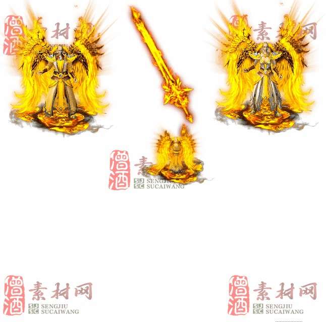 精品男女剑甲套装素材0321B：24-1