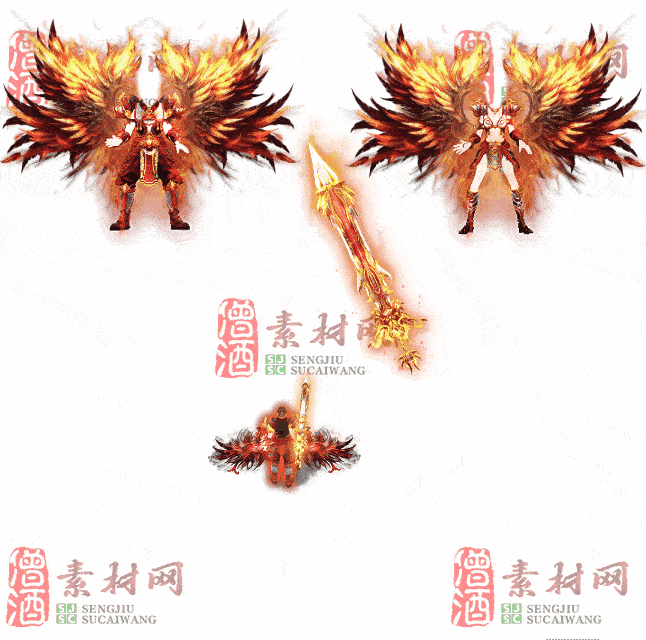 精品男女剑甲套装素材0321B：42-2