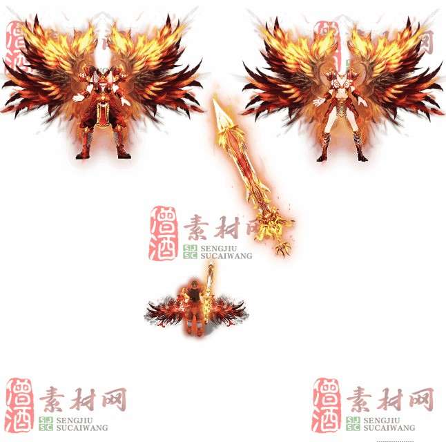 精品男女剑甲套装素材0321B：42-1