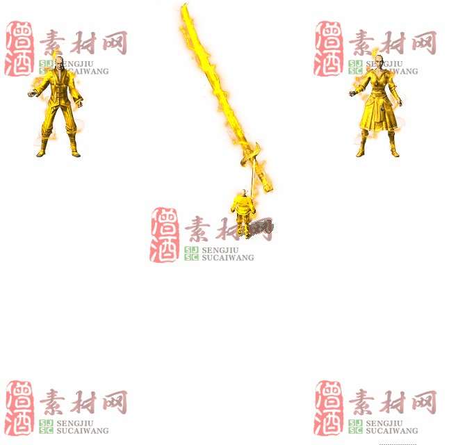 精品男女剑甲套装素材0321B：54-1