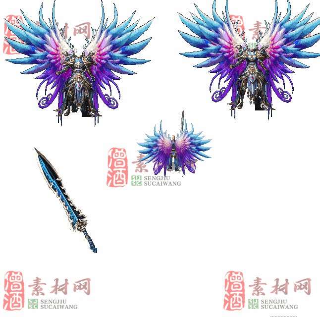 精品男女剑甲套装素材0321B：65-1