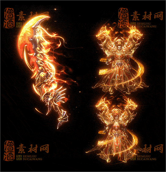 精品传奇男女剑甲素材20250317A：73-1