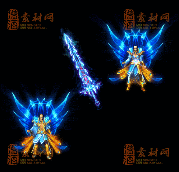 精品传奇三职业男女剑甲素材20250328A：235-1