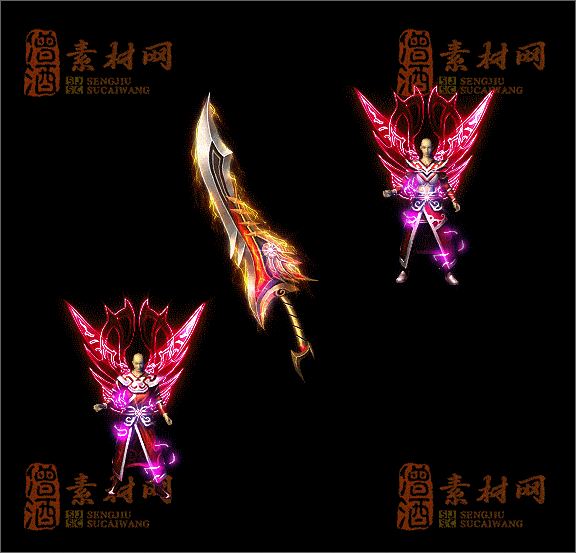 精品传奇三职业男女剑甲素材20250328A：233-1