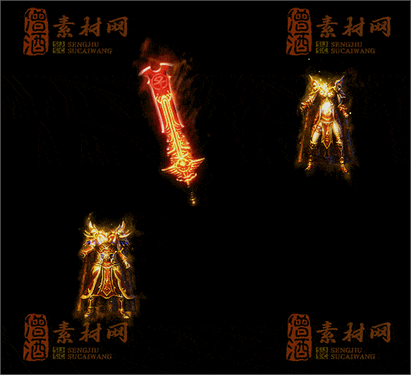 精品传奇男女剑甲系列素材20250331A：161-1