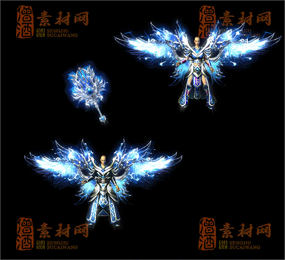 精品传奇男女剑甲系列素材20250331A：154-1