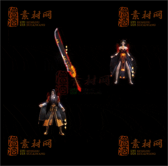 精品传奇男女剑甲系列素材20250420A：21-1