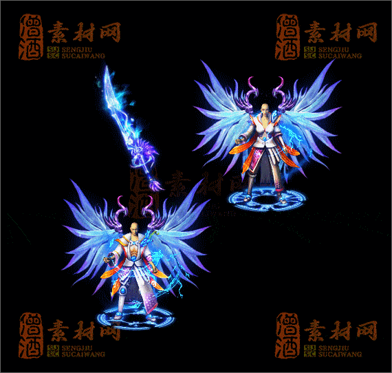 精品传奇男女剑甲系列素材20250423A：21-1