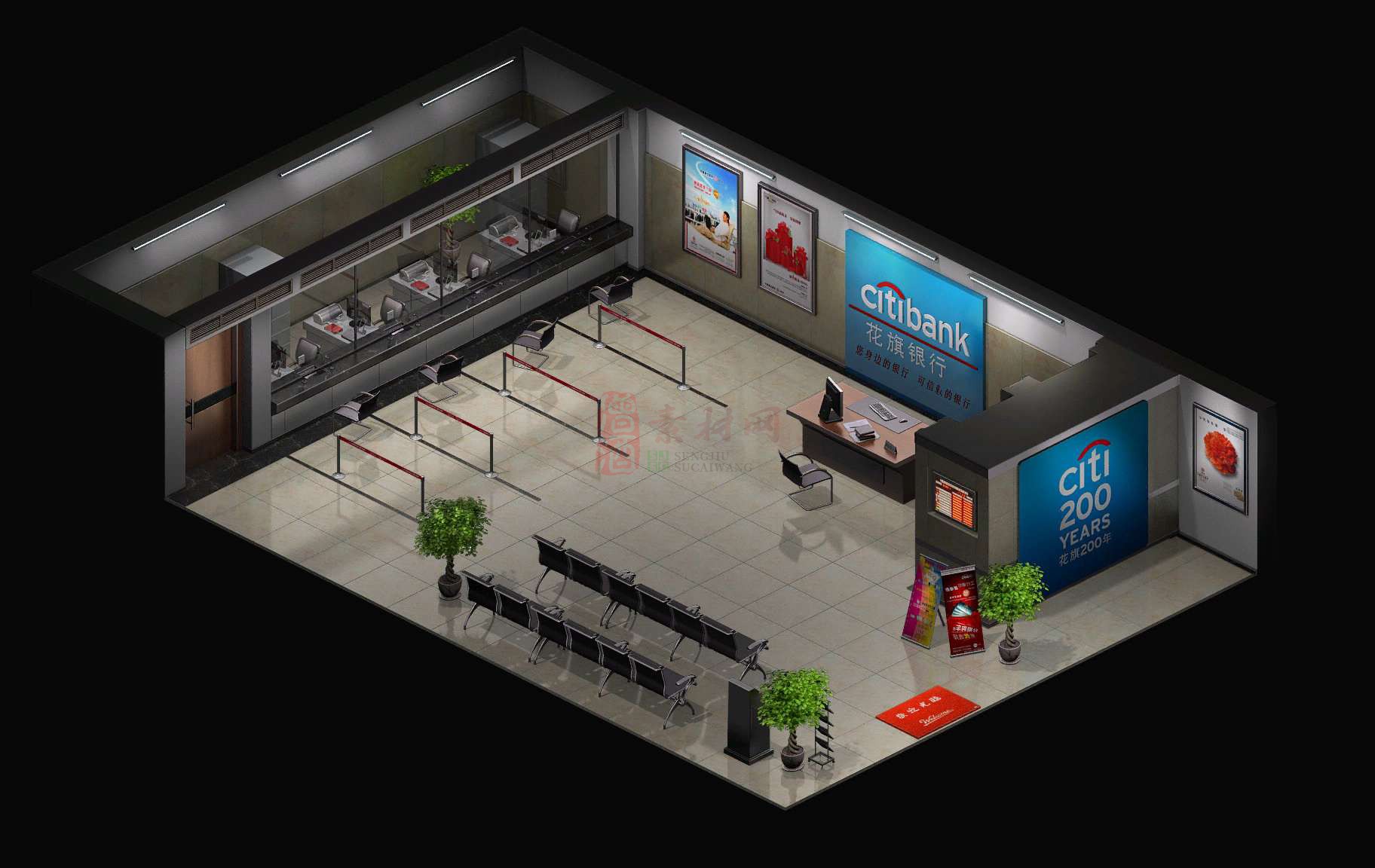 精品传奇真彩地图系列素材20250609A：银行-1
